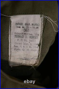 WWII US Army 7th Infantry Division M-1943 Field Jacket 1945 Dated M1943 Size 36R