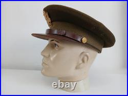 WWII US Army & AAF Army Air Force Officer Visor Hat Cap Size 7 1/8 original