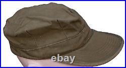 WWII US Army AAF Enlisted Cotton Field Cap Apx. Size 6 7/8 OD Drab Wartime Prod