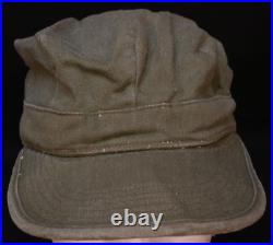 WWII US Army AAF Enlisted Cotton Field Cap Apx. Size 6 7/8 OD Drab Wartime Prod