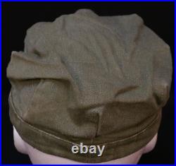 WWII US Army AAF Enlisted Cotton Field Cap Apx. Size 6 7/8 OD Drab Wartime Prod