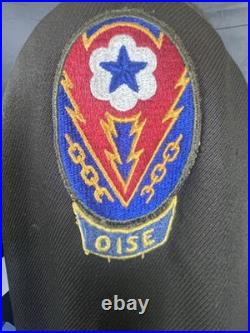 WWII US Army ADSEC ETO Officers Uniform Jacket with Belt & OISE Tab Named