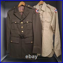WWII US Army ASF Officer Uniform Group Named ELFERT Dec 1943 Coat & Shirt WWII US Army ASF Officer Uniform Group Named ELFERT Dec 1943 Coat & Shirt