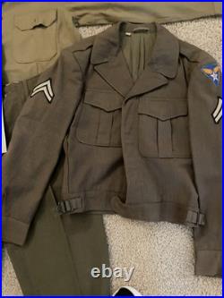 WWII US Army Air Corp Named Pilot Uniform Group 12 WithPatches WWII US Army Air Corp Named Pilot Uniform Group 12 WithPatches