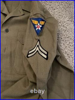 WWII US Army Air Corp Named Pilot Uniform Group 12 WithPatches WWII US Army Air Corp Named Pilot Uniform Group 12 WithPatches