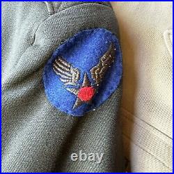 WWII US Army Air Corp Named Pilot Uniform Group 3 Sterling Wings Bullion Patches