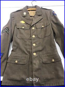 WWII US Army Air Corps 5 Pieces Hat, Tie, Shirt & 2 Jacket Including Long Winter