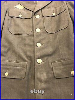 WWII US Army Air Corps 5 Pieces Hat, Tie, Shirt & 2 Jacket Including Long Winter