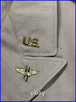 WWII US Army Air Corps 8th Air Force Officers Tan Uniform with British Made Patch