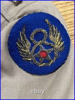 WWII US Army Air Corps 8th Air Force Officers Tan Uniform with British Made Patch