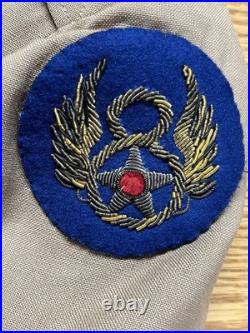WWII US Army Air Corps 8th Air Force Officers Tan Uniform with British Made Patch