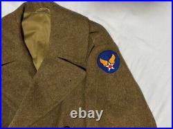 WWII US Army Air Corps Enlisted Wool Overcoat/Greatcoat Brass Buttons & Patch