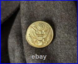 WWII US Army Air Corps Enlisted Wool Overcoat/Greatcoat Brass Buttons & Patch