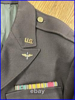 WWII US Army Air Corps Officer Uniform Jacket Named