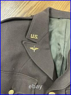 WWII US Army Air Corps Officer Uniform Jacket Named