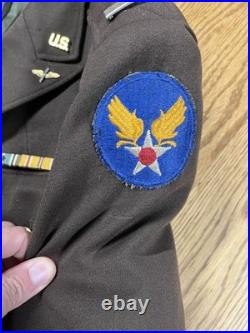 WWII US Army Air Corps Officer Uniform Jacket Named