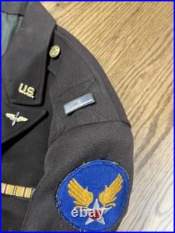 WWII US Army Air Corps Officer Uniform Jacket Named
