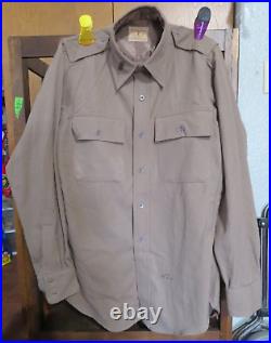 WWII US Army Air Corps Officer's Pink Shirt 100% Virgin Wool 14 Neck