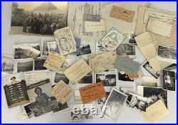 WWII US Army Air DOCUMENT Group Photo Tour of Italy Soldier R&R Egypt Pyramid