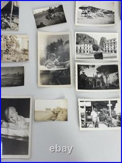 WWII US Army Air DOCUMENT Group Photo Tour of Italy Soldier R&R Egypt Pyramid