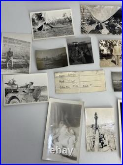 WWII US Army Air DOCUMENT Group Photo Tour of Italy Soldier R&R Egypt Pyramid