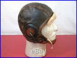 WWII US Army Air Force AAF Type B-5 Leather Pilot Flying Helmet withGosport Tubes