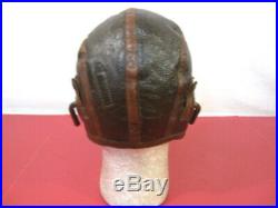 WWII US Army Air Force AAF Type B-5 Leather Pilot Flying Helmet withGosport Tubes