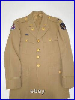 WWII US Army Air Force ATC Transport Command Bullion NAMED Officer Uniform