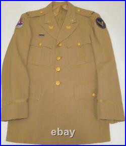 WWII US Army Air Force ATC Transport Command Bullion NAMED Officer Uniform