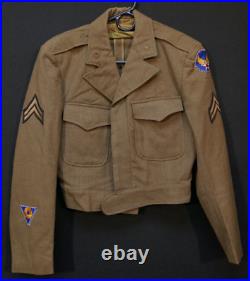 WWII US Army Air Forces Corporal Tailor Cut-Down Class A Ike Jacket'FI RHODES