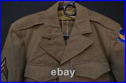 WWII US Army Air Forces Corporal Tailor Cut-Down Class A Ike Jacket'FI RHODES