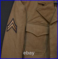 WWII US Army Air Forces Corporal Tailor Cut-Down Class A Ike Jacket'FI RHODES