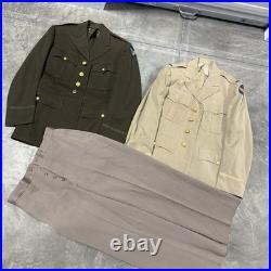 WWII US Army Air Forces Officer Uniform Lot Named Morton Meyers Jr AAF 1944 38R