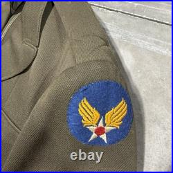 WWII US Army Air Forces Officer Uniform Lot Named Morton Meyers Jr AAF 1944 38R