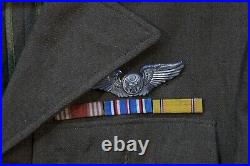 WWII US Army Air Forces PFC Class A Uniform 35XL Ribbons, Sterling Aircrew Wings