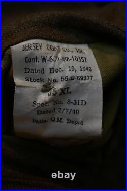 WWII US Army Air Forces PFC Class A Uniform 35XL Ribbons, Sterling Aircrew Wings