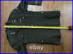 WWII US Army Armored Officers Dress Uniform Jacket Tunic Named & Dated 1942 WW2