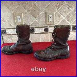 WWII US Army Brown Size 7 1/2 Double Buckle Combat Boots WW2