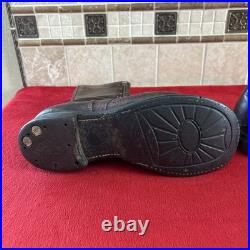 WWII US Army Brown Size 7 1/2 Double Buckle Combat Boots WW2