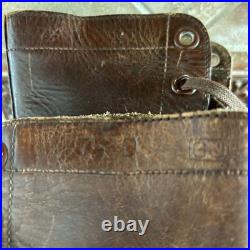 WWII US Army Brown Size 7 1/2 Double Buckle Combat Boots WW2