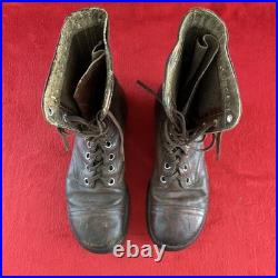 WWII US Army Brown Size 7 1/2 Double Buckle Combat Boots WW2