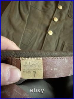 WWII US Army CBI Sergeant Uniform Jacket & Garrison Cap Bullion Patch