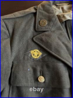 WWII US Army CBI Sergeant Uniform Jacket & Garrison Cap Bullion Patch