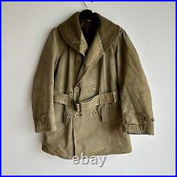 WWII US Army Canvas Jeep Coat Mackinaw Jacket Double Lined