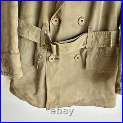 WWII US Army Canvas Jeep Coat Mackinaw Jacket Double Lined