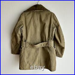 WWII US Army Canvas Jeep Coat Mackinaw Jacket Double Lined