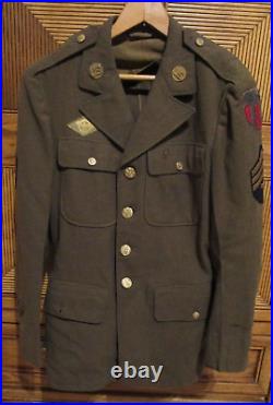 WWII US Army China Burma India Tunic Jacket w Bullion CBI & MUC Patches