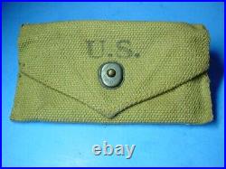 WWII US Army Corps of Engineer Superior Magneto Compass & 1942 Canvas Pouch