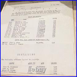 WWII US Army Document Group 1943-1945 611th Ordnance BAM Bn ETO Special Orders