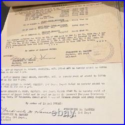 WWII US Army Document Group 1943-1945 611th Ordnance BAM Bn ETO Special Orders